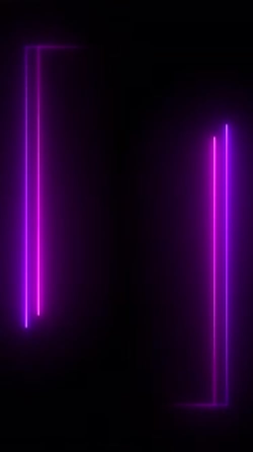 Pink And Purple Vertical Neon Frame on Black Background Loop V4