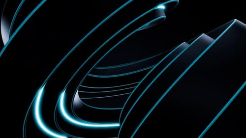 Abstract Dynamic Glowing Lines Background Animation