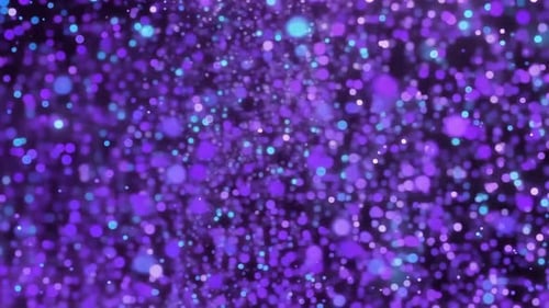 Abstract Purple Glowing Bokeh Particle Animation