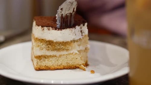 Delicious Dessert Tasting at a Cozy Cafe in the Afternoon