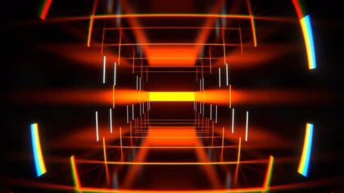 Orange And White Abstract Strobe Machine Background Vj Loop In 4K
