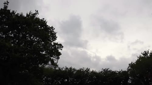 Stormy Timelapse of Welsh Skyline During Building of Summer Storm.
