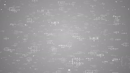 Formeln, dunkler Hintergrund, Geschäftskonzept, 3D-Rendering, Schulbildung, Präsentation, Hologramm-Elemente