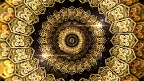 Dayak Motif Gold Ornaments Tunnel