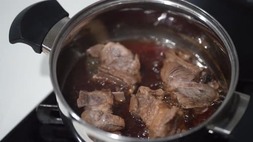 Boiled pork spare ribs