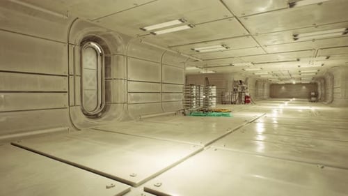 Mit Sicherheitsausrüstung und Beleuchtung vorbereiteter Servicebereich