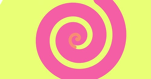 Abstract Spiral Transition Opener or Ending Loop Circle Geometric Spiral Transition on White