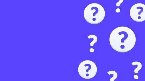 Bouncing 3D Question Marks Animation Background