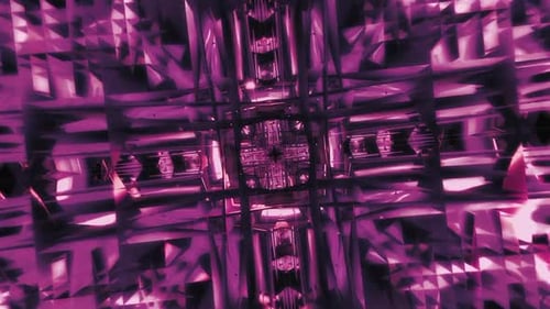 Animationshintergrund für Gebäude mit rosa Quadrat