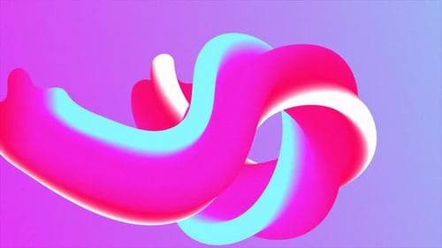Vibrant Fluid Gradient Abstract Shape Coil Animation