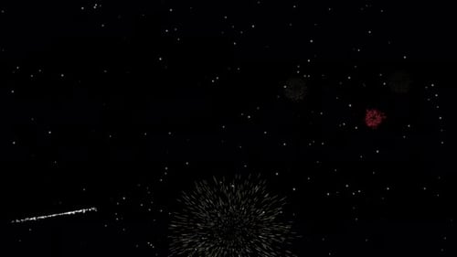 Fireworks Display Background Overlay, Fourth of July, New Years Eve with Moderate Amount in Multicol