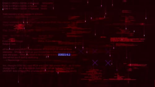 Digital Data Stream Glitch Background Animation