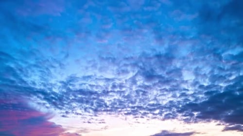 Time Lapse of Colorful Cloudscape at Sunset