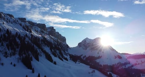 Cinematic drone shot of breathtaking landscape