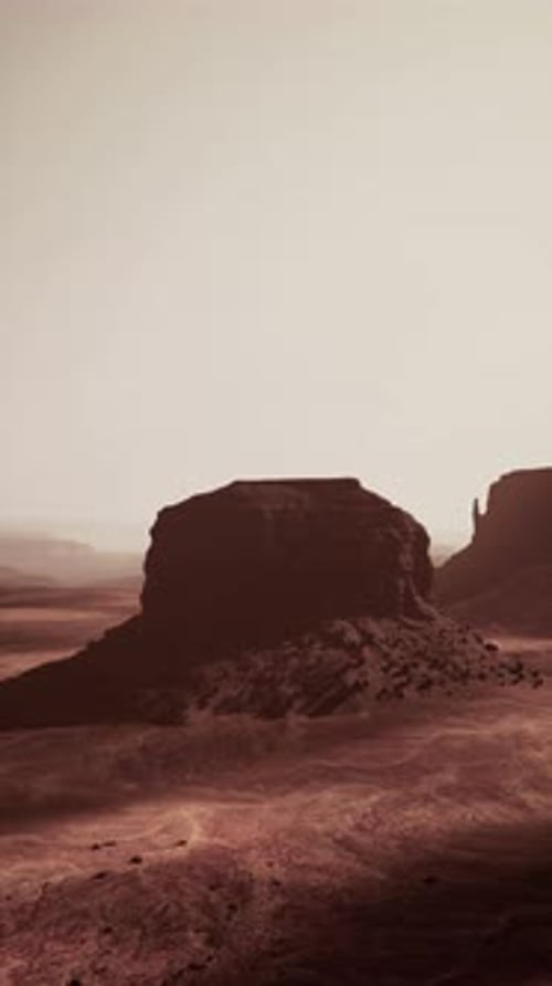 Rock Formation in Desert Landscape