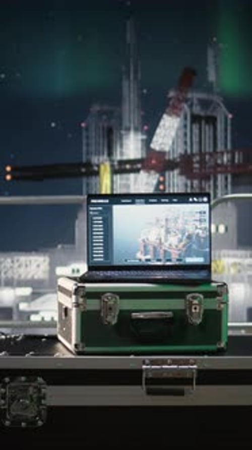 Vertikale Videolaptop-Software bewertet Energiesicherheitsrisiken auf Erdölplattformen