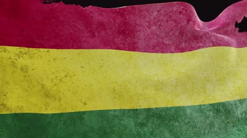 Grunge Distressed Flag Waving Seamless Loop