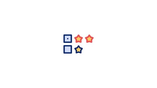 Animated Flat Design Star Rating and Checkbox Icons