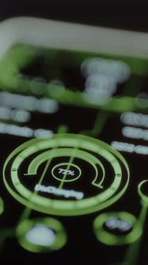 Smartwatch Showing Battery Level Discharging