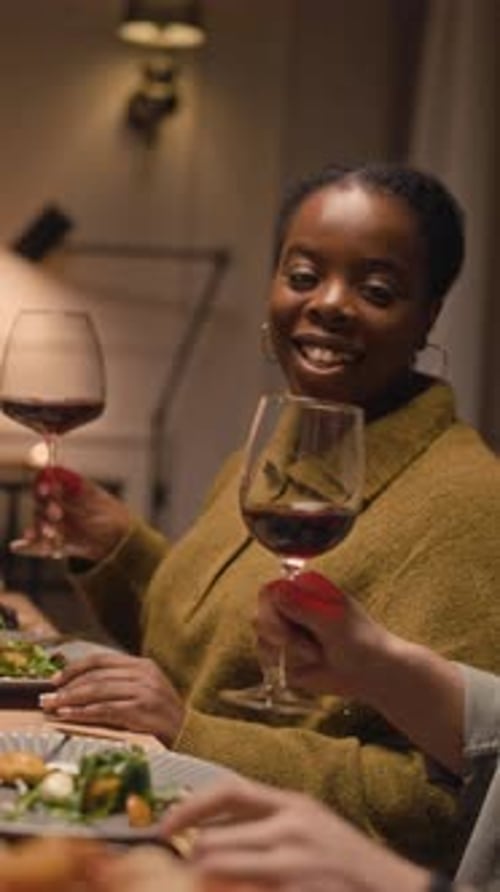 Friends Gather Around Table Sharing Meal
