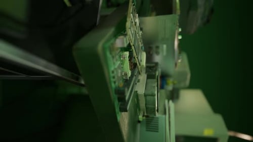 Vertical Shot of Electronic Circuit Board Components