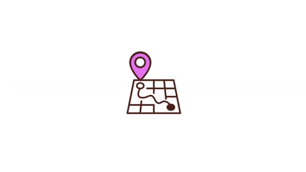 Animated Location Map Pin with Path Icon, Elements Motion Graphics ft ...