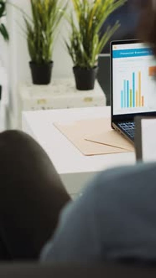Vertical Video Middle Eastern Man Studying Trends