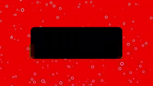 Red Flat Design Geometric Reveal with Expanding Circles