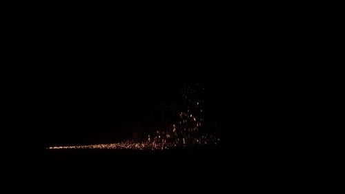 Sparkling Particle Trail Line Transition