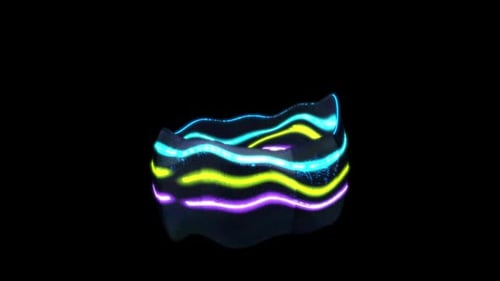 Dynamic Neon Wavy Line Fluid Abstract Motion Background