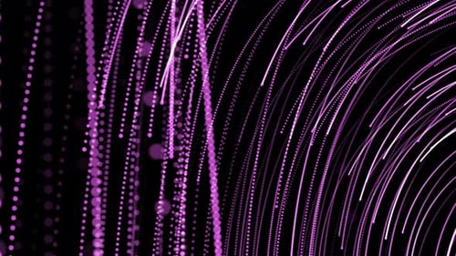 Abstract Flowing Pink Particle Data Stream Background