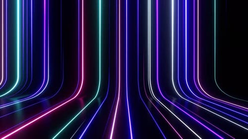Falling Neon Lines Blue Purple Pink For Scene Or Show Background Vj Seamless Loop