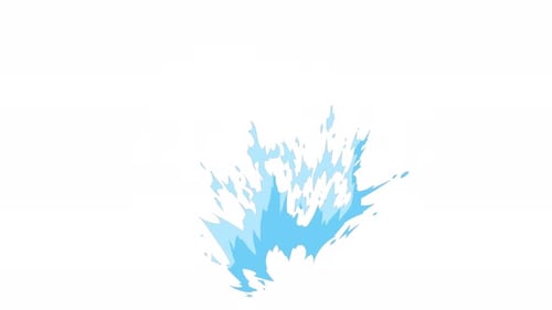 Éclaboussures de peinture bleue sur fond blanc