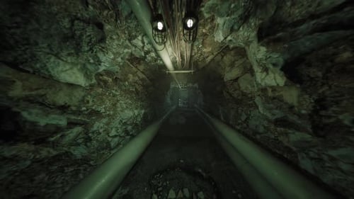 Urban Exploration Abandoned Subterranean Maintenance Tunnel