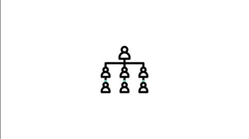 Animated Corporate Organizational Chart Icon