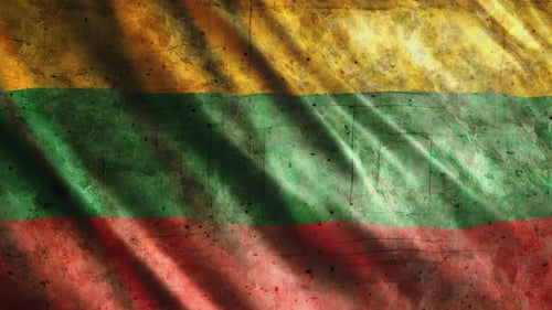 Waving Grunge National Flag Animation