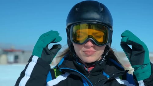 Women Enjoy Their Winter Vacation at the Ski Resort