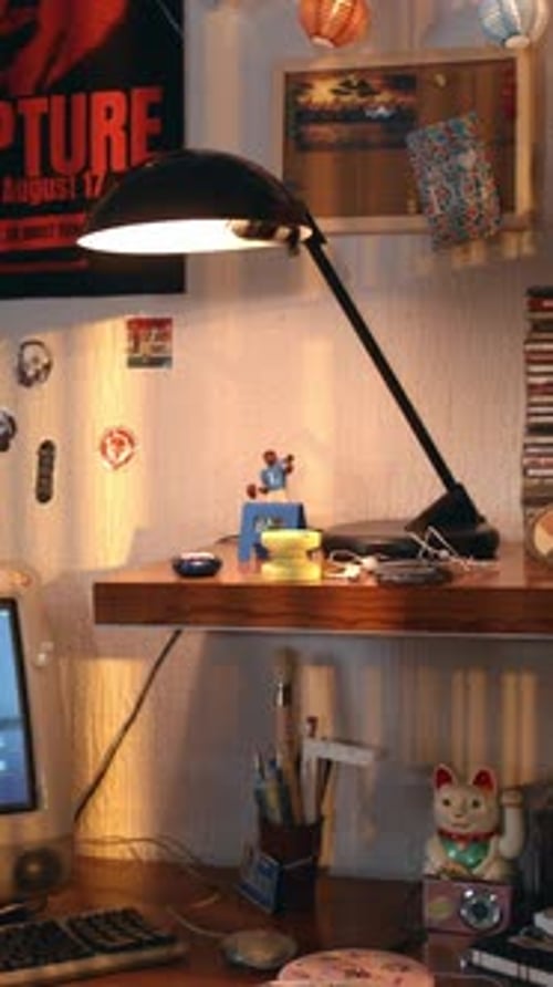 Vintage Computer Setup in Golden Hour Lighting