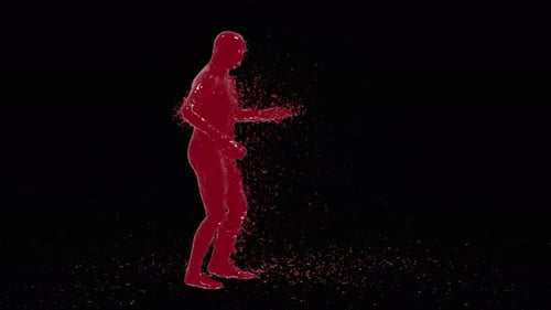 08 Character Dancing Chocolate Splash 4K
