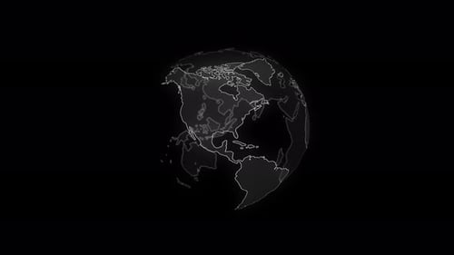 Digital Hologram of the Planet Earth Technology Globalization Business and Internet Concept