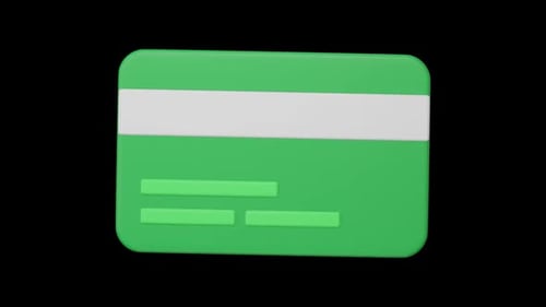 3D-Finanzsymbol mit Kreditkarte, Geschäfts- und Finanzkonzept