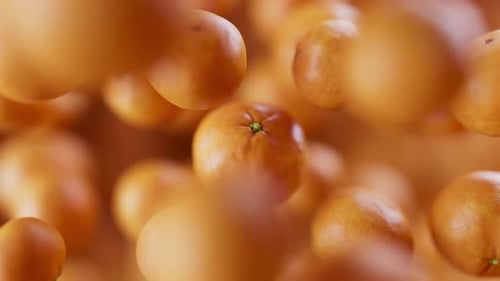 Close-Up of Vibrant Mandarin Oranges