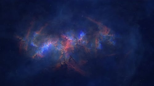 Animated Space Nebula Background with Glowing Cosmic Dust and Stars
