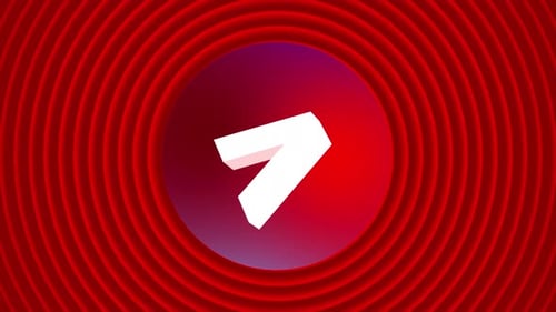 Alphabet latter logo V animation