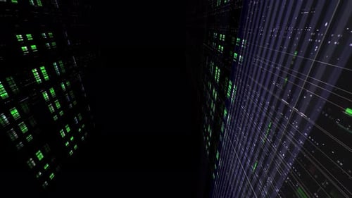 Matriz digital de néon no espaço 4K Loop