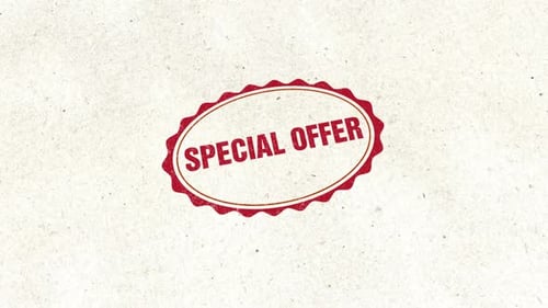 Retro Special Offer Rubber Stamp Reveal