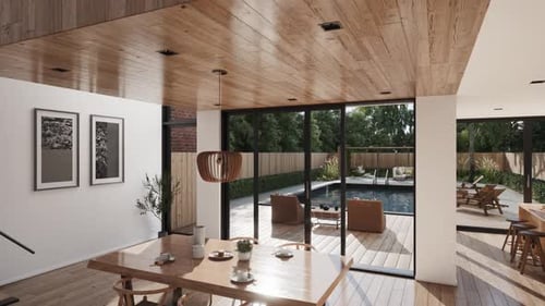 Modern House Interior Walkthrough Camera Pan