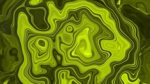 Abstract Green Liquid Flowing Background Animation