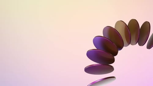 Loop Abstract 3D Discs Arranged in a Circle Background 2