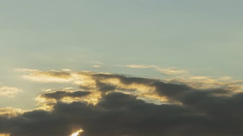 Sonnenuntergang, Himmel, Zeitraffer mit Wolken